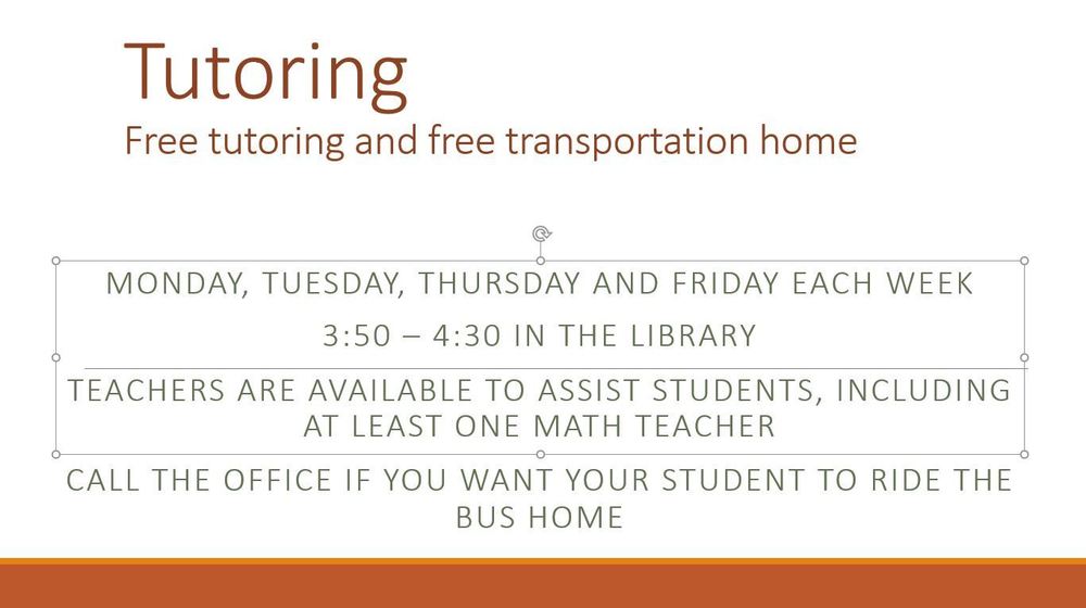 Free Tutoring Available