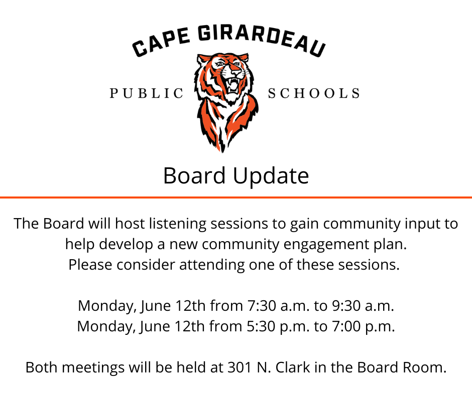 Listening sessions will be held on Monday, June 12th.