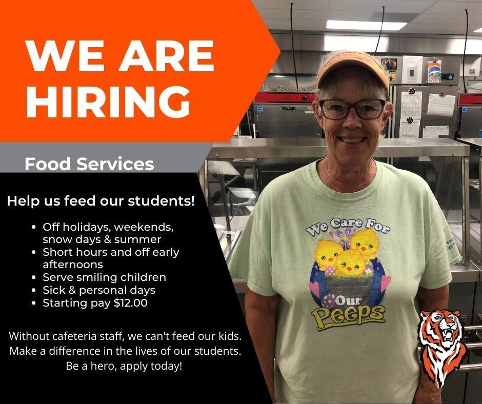 We're hiring nutrition services workers