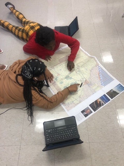 students study maps