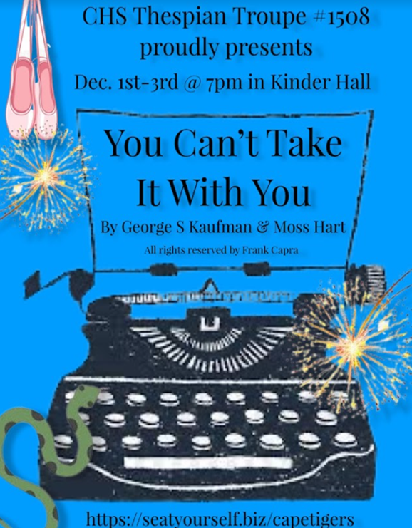 You Can't Take It With You opens December 1st.
