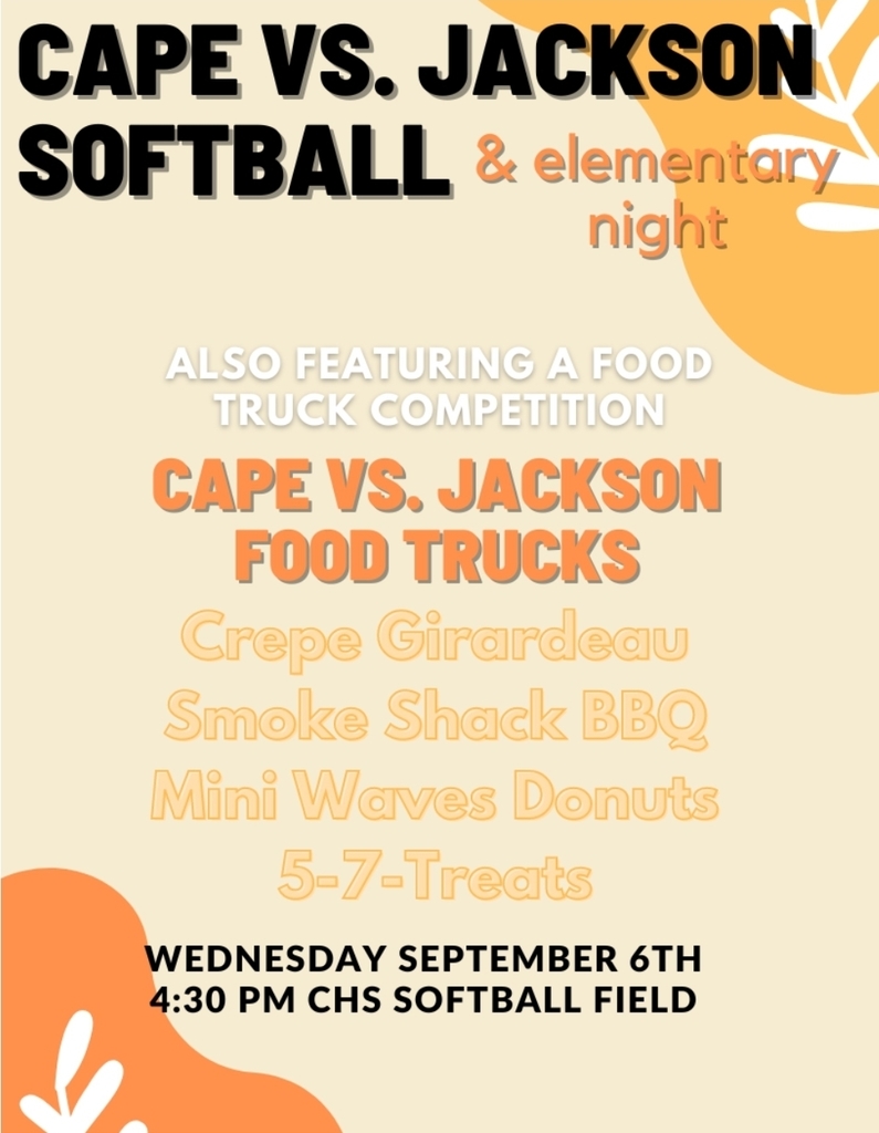 CHS Softball flyer promoting the game against Jackson on September 6th